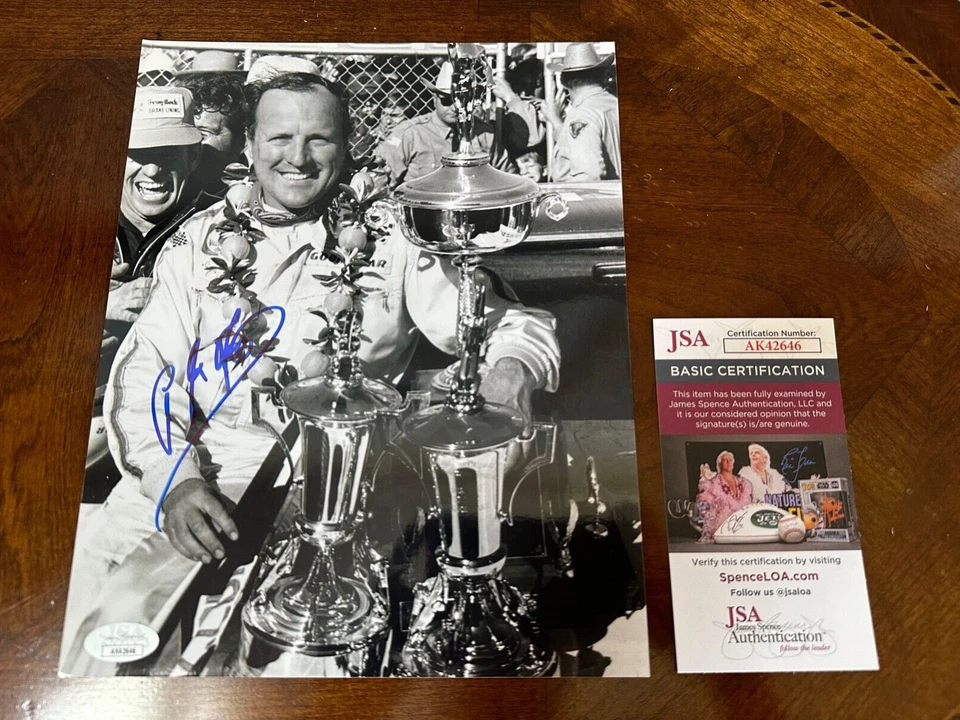A.J. Foto 8x10 firmada por Foyt - Autenticada por JSA - Indy Racing - Firmada por NASCAR Foto 1 de 1