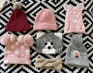 Baby Toddler Girl Winter Warm Hat Bundle Job lot Choice Size 52cm 1-1.5 y/12-18m - Picture 1 of 2