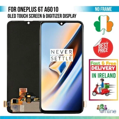 For OnePlus 6T 1+6T Full LCD Display Touch Screen Digitizer No Frame Replacement - Image 1 of 4