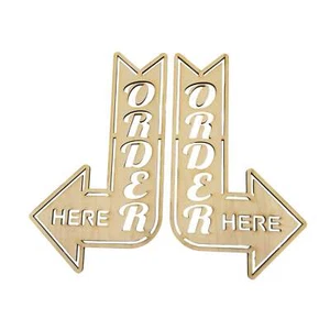 CUSTOM - Order Here Left and Right Arrows signs (Both Signs) - Picture 1 of 8