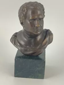 Bronze Bust of Brutus, Roman Emporer on Marble Base - Picture 1 of 8