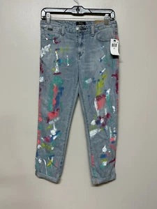Polo Ralph Lauren Girls Paint Splattered The Astor Slim Boyfriend Size 14 NEW - Picture 1 of 5