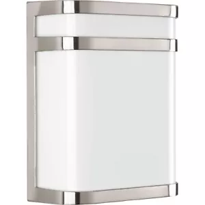 Valera 1-Light 11 in. Outdoor Brushed Nickel Wall Lantern Sconce by Progress Lig - Picture 1 of 4