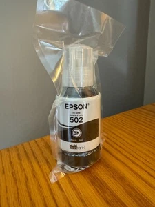 Epson 502 Black Ink Bottle 127 ML Expires 7/2026 Sealed Authentic - Picture 1 of 4