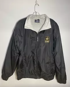 J*America embroidered Army jacket windbreaker black medium - Picture 1 of 9