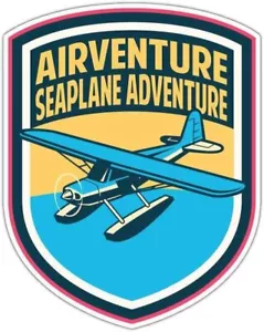 Airventure Seaplane Adventure Airplane Car Bumper Window Sticker Decal 4"X5" - Picture 1 of 1