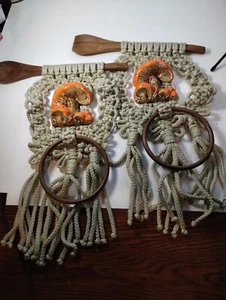 Pilz Makramee Handtuchhalter - Bild 1 von 10