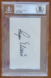 Roger Maris Autographed Signed 3x5 Index Card New York Yankees Beckett Encap - Picture 1 of 3