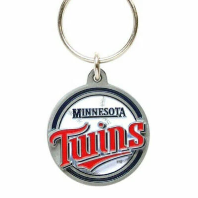Minnesota Twins 3-D Metal Key Chain MLB Licensed Baseball (Round) - Image 1 of 3