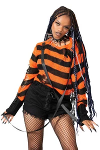 KILLSTAR Strickpullover - Creep N Sleep Gothic Punk Distressed Grunge - Bild 1 von 81