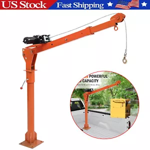 Pickup Truck Hoist Crane 1100 lbs w/Electric Winch ,Folding Truck Mounted Crane - Picture 1 of 11