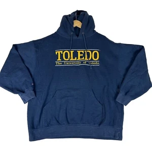 Vintage University of Toledo Mens XL Sweatshirt Embroidered 90s Blue - Picture 1 of 12