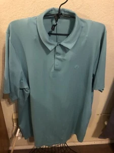 LULULEMON CRHT Blue Green Teal Evolution Polo Top Shirt Men's XL Golf - Picture 1 of 18