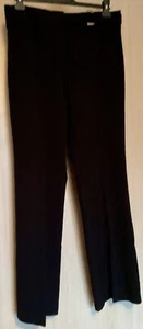 Black Ultra-stylish Black Trousers Size 14. 31” Inside Leg. M&S. Polyester Ble - Picture 1 of 6