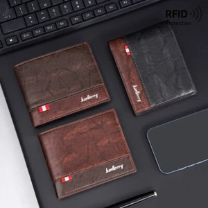 Man's RFID Blocking Wallet Foldable Leather Coin Wallet ID Card Holder Purse US - Picture 1 of 13