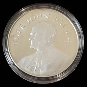 1987 Papa John Paul II Medaglia Papale Visita San Francisco Argento Con Scatola - Foto 1 di 6
