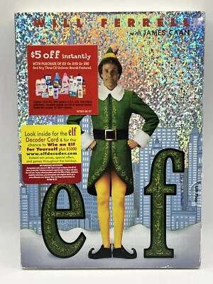 ELF (DVD, 2003, 2-Disc Set) w/Slipcover & Elf Decoder Card, Will Ferrell Holiday - Image 1 of 4