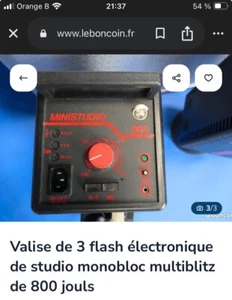 flashs studio valise Rigide métal multi Blitz 800 Tous les accessoires compris - Photo 1/3