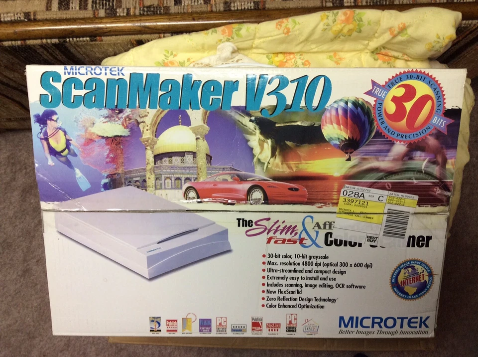 Microtek ScanMaker V310 Flatbed Scanner WIndows - New Open Box - Image 1 of 4