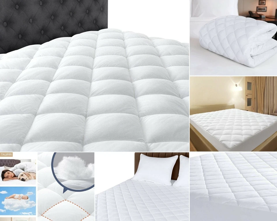 QUILTED MATRESS MATTRESS PROTECTOR FITTED BED SHEET TOPPER COVER NON-ALLERGENIC