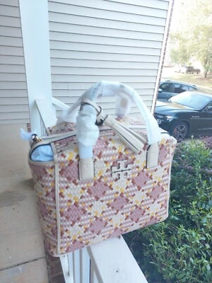 ¡Nuevo! Bolso Cartera Tory Burch Thea Tejido Slouchy Cuero Mediodía H10 X L13 X W7  Foto 1 de 4