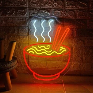 Custom Ramen Logo LED Neon Sign, Shop Sign, Home Bedroom Neon Wall Art - Picture 1 of 6