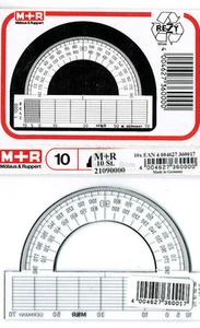 M + R Winkelmesser Halbkreis Polystyrol von 0° bis 180° 100 mm g 4004627360000 - Picture 1 of 1