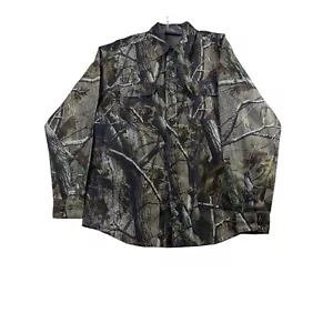 Realtree Mens Camouflage Hunting Shirt Ripstop Long Sleeve Vent Outdoor Fishing - Picture 1 of 16