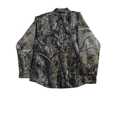 Realtree Mens Camouflage Hunting Shirt Ripstop Long Sleeve Vent Outdoor Fishing - Image 1 of 4