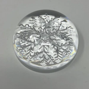 Vintage Cristal Lead Crystal Dome Snowflake Dome Made In France W/ Tag 3 1/2” - Picture 1 of 5