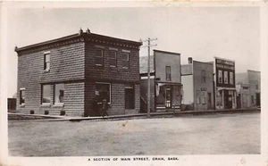 H67 / Craik Saskatchewan Kanada RPPC Postkarte um 1920 Main St 182 - Bild 1 von 4
