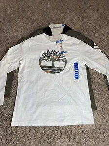 NWT Boy's Timberland 2 Piece LS Tee Shirt and Hooded Shirts Large 14 - 16  - Picture 1 of 9