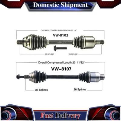 Front CV Axle Drive Shaft Joint For Volkswagen CC 2009 2010 2011 2012 2013 - Image 1 of 3