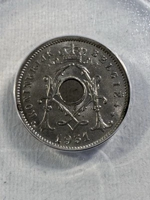 1931 Belgium 5 Centimes Dutch Text with Star Graded MS 62 by ANACS - Image 1 of 4