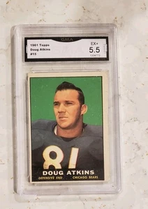 1961 Topps Doug Atkins Chicago Bears Card #15 Graded GMA 5.5 - Picture 1 of 2