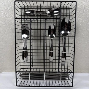 Oneida Landon 34 Piezas Servicio para 8 Juego de Cubiertos con Carrito - Imagen 1 de 6