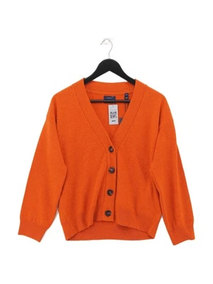 Gant Women's Cardigan XS Orange 100% Wool V-Neck Cardigan - Image 1 of 4