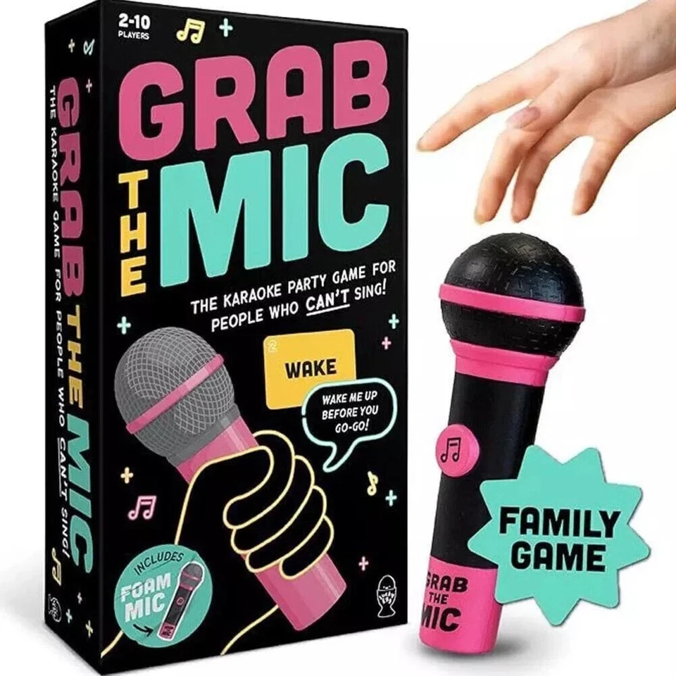 Exciting Grab the Mic Family Karaoke Board Game Lyric Cards Birthday Party UK - Image 1 of 4