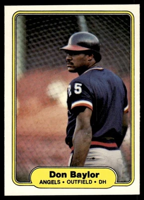 1982 Fleer Don Baylor California Angels #451 - Image 1 of 2