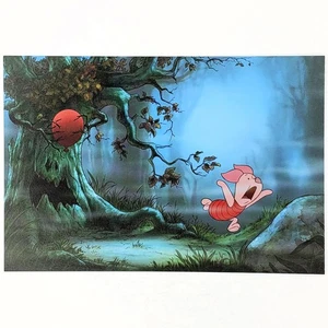 Winnie the Pooh Postcard Piglet Red Balloon Spooky Disney Halloween Clearance - Picture 1 of 2