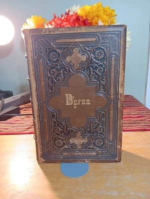 The Poetical Works of Lord Byron 1867 HC Gilded Leather Vintage RARE - Image 1 of 4