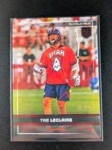 Tre Leclaire 2025 Premier Lacrosse League Fieldside PLL #19 Red Foil #13 /25 - Picture 1 of 2