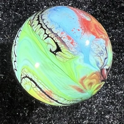 Canicas Mad Man 3/4”+ Planeta Rico en Aceite Mármol Firmado MMM 12-25 Foto 1 de 4