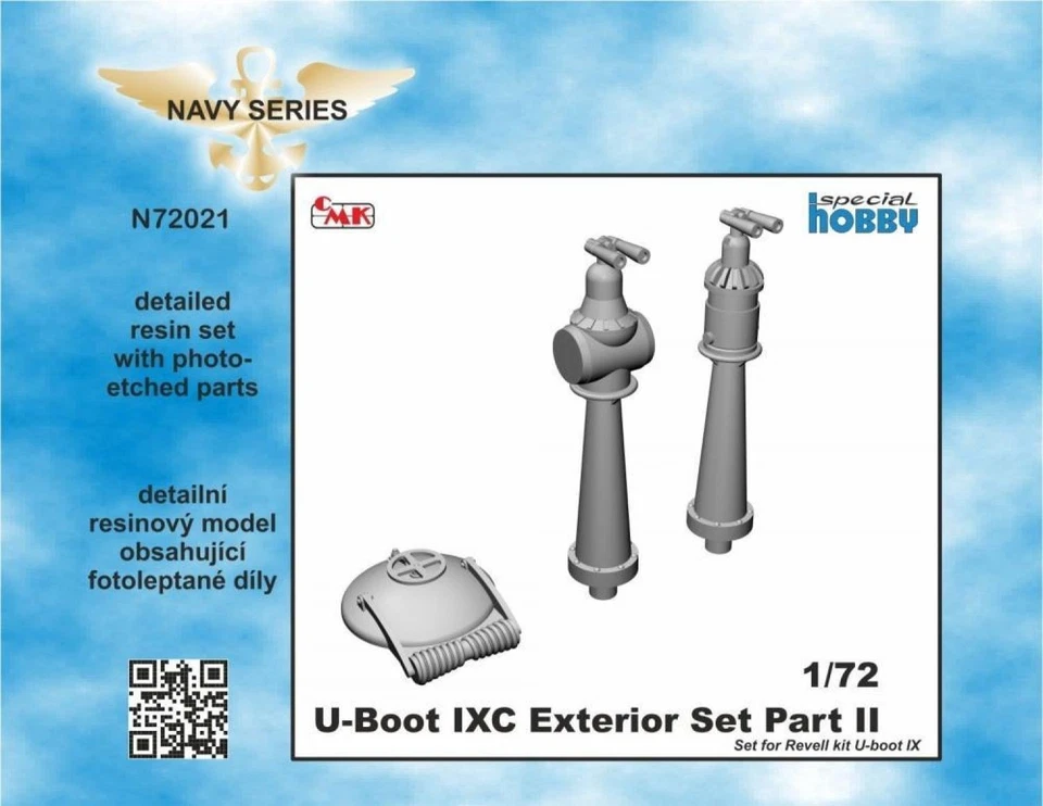 CMK 129-N72021 U-BOOT IX EXTERIOR SET PART II, FOR REVELL KIT 1/72 - Photo 1/1