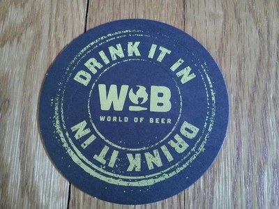 World of Beer Coaster Drink It In 2015 Mat Collectible SINGLE WOB Trip - Image 1 of 4