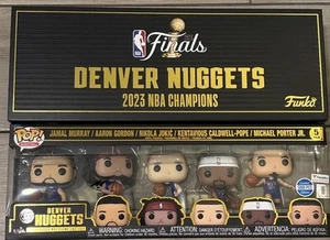 Denver Nuggets Funko 2023 NBA Finals Champions Five-Pack With Trophy LE 5000 - Picture 1 of 3