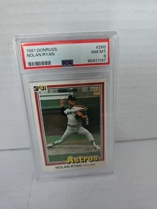 NOLAN RYAN - 1981 DONRUSS #260 PSA 8 NM-MT HOUSTON ASTROS HOF - Bild 1 von 1