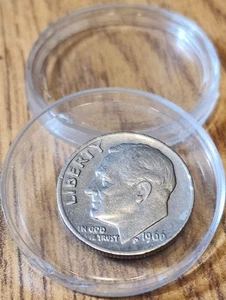 1966 Roosevelt Dime Vintage No Mint Mark/Distorted Motto-Black Friday Sale! - Picture 1 of 2