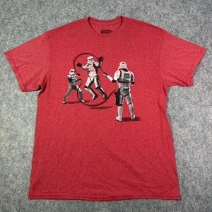 Star Wars Storm Trooper Jump Rope Printed T-Shirt Men's Large Red Short Sleeve - Picture 1 of 9
