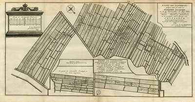 Antique Map-The lands in the Over-Amstel polder in Amsterdam-Anonymous-1760 - Image 1 of 4